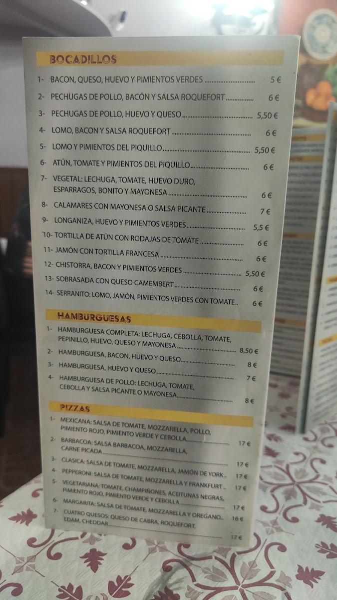 Mesón Borrajas Menu - Image 2